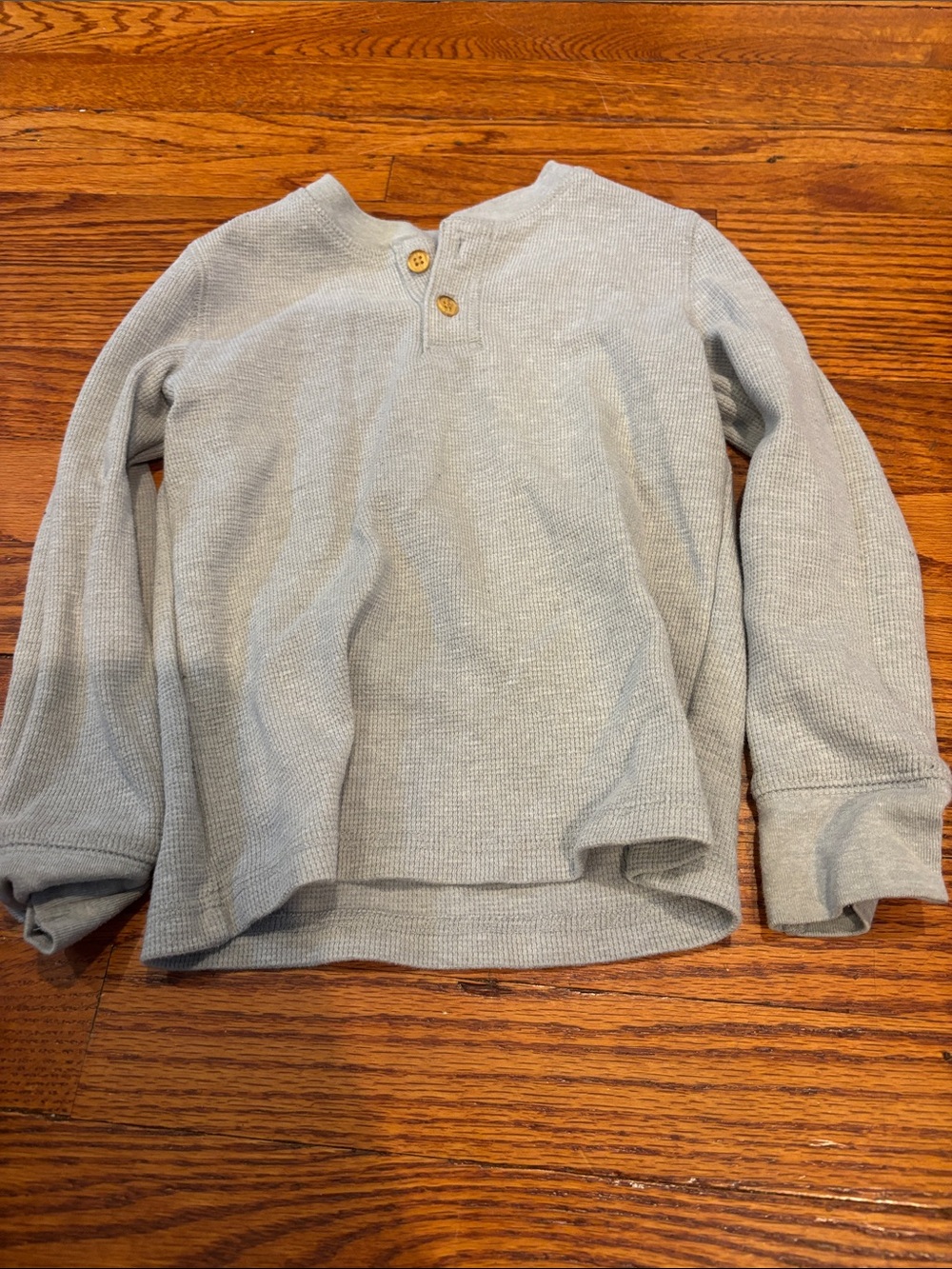 jumping beans Light Gray Waffle Henley Long-Sleeve Top
